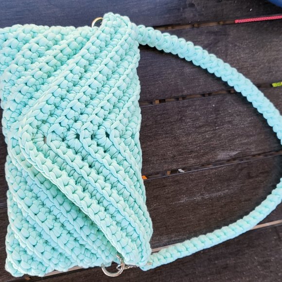 Handcrafted Crochet Clutch Handmade Bag, Woven Purse, Knit Bag, Summer bag - Picture 3 of 7